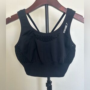 Gymshark Women's Sports Bra Size Small, Light Support, Black